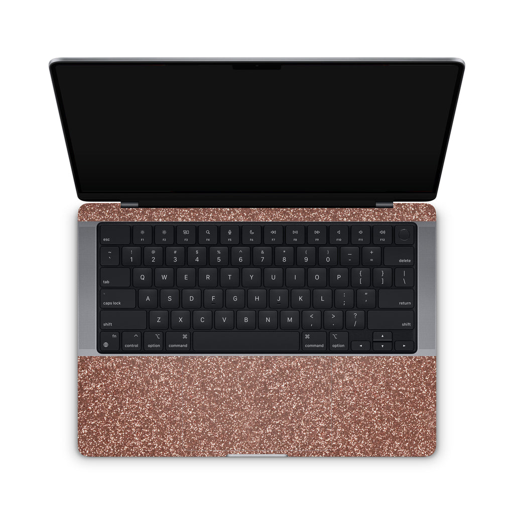 Rosé Glitter MacBook Skin + Case