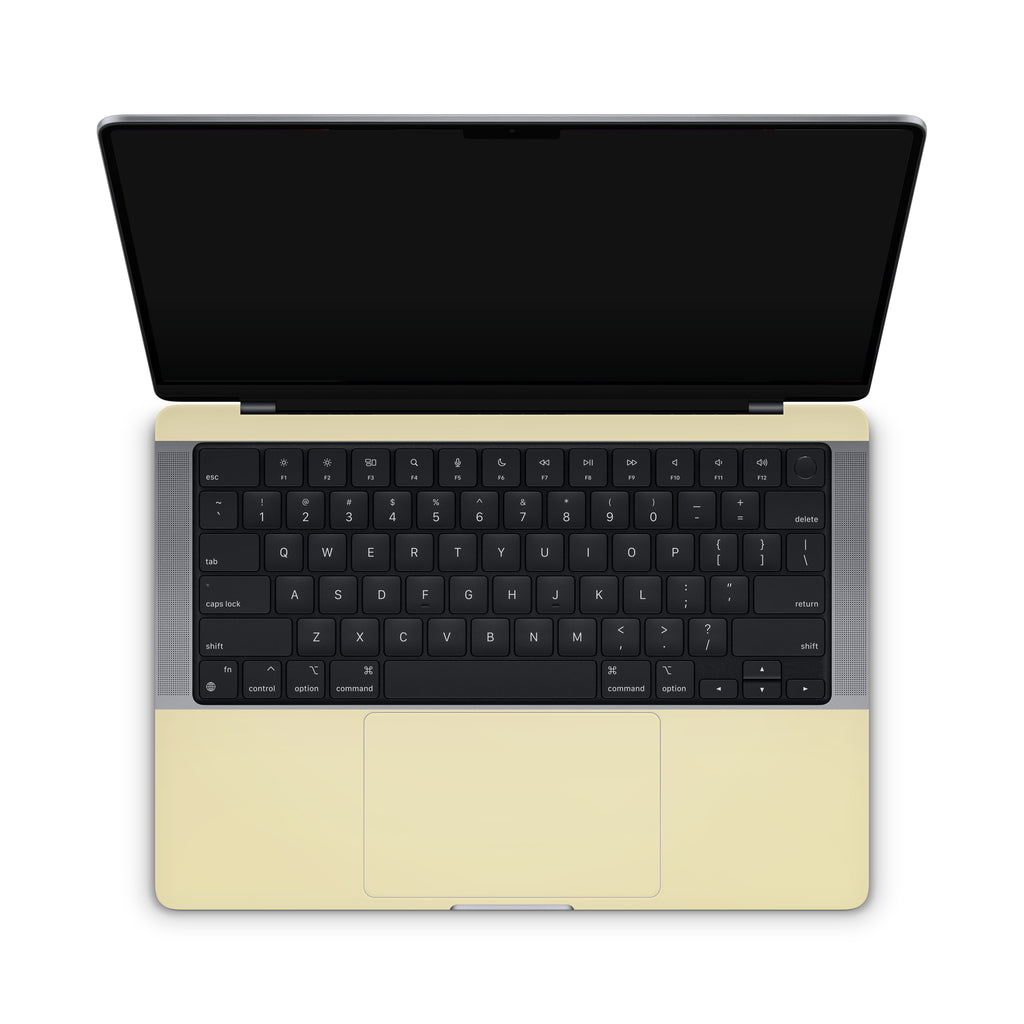 Soft Yellow MacBook Skin + Case