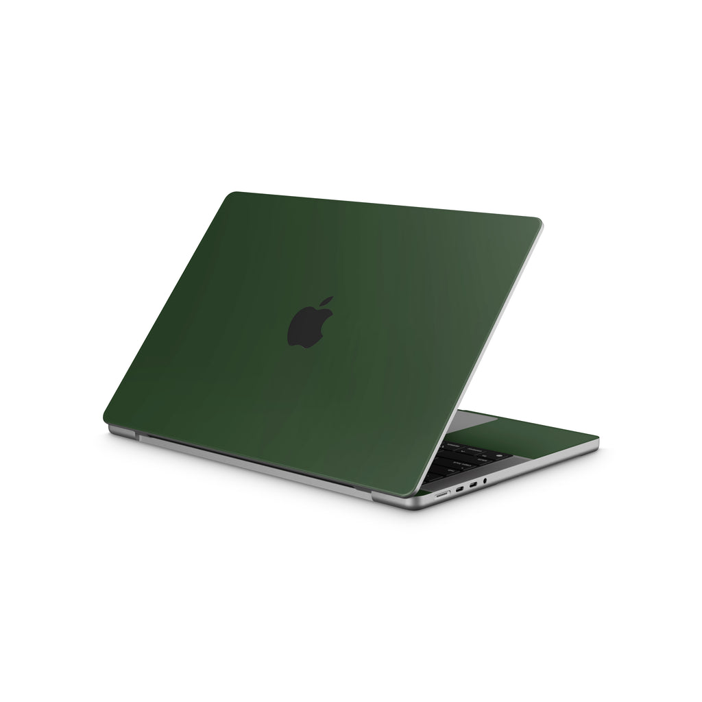 Forest Green MacBook Skin + Case
