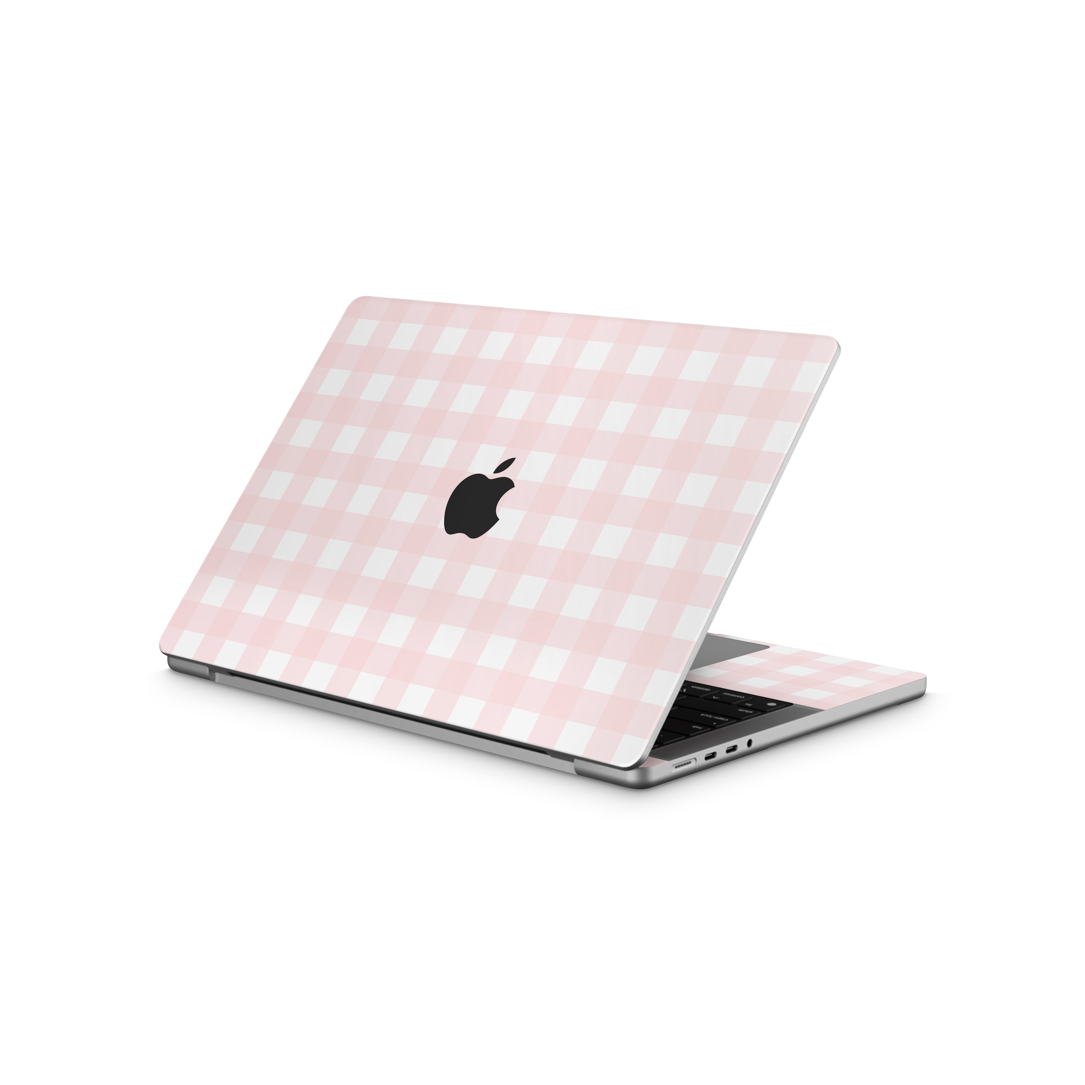 Pink Gingham MacBook Skin + Case