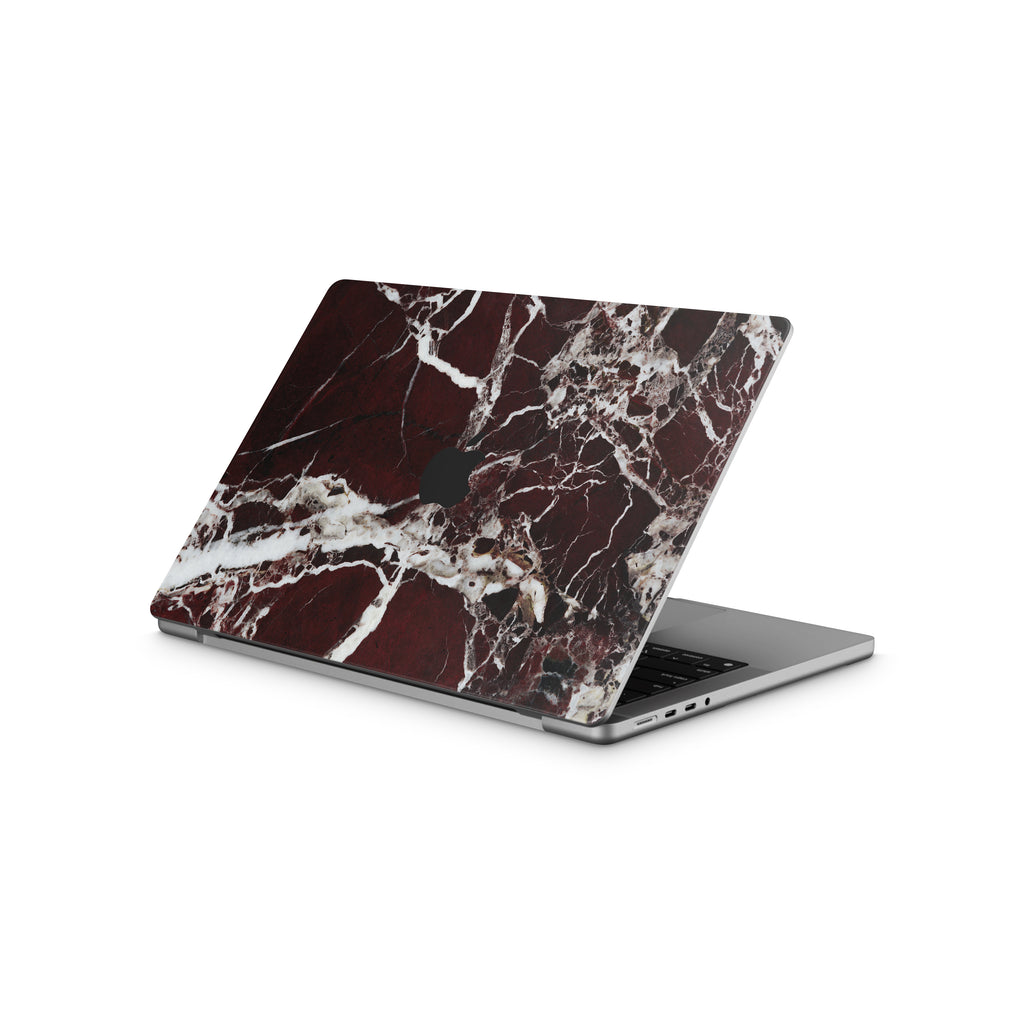 Burgundy Marble MacBook Skin + Case