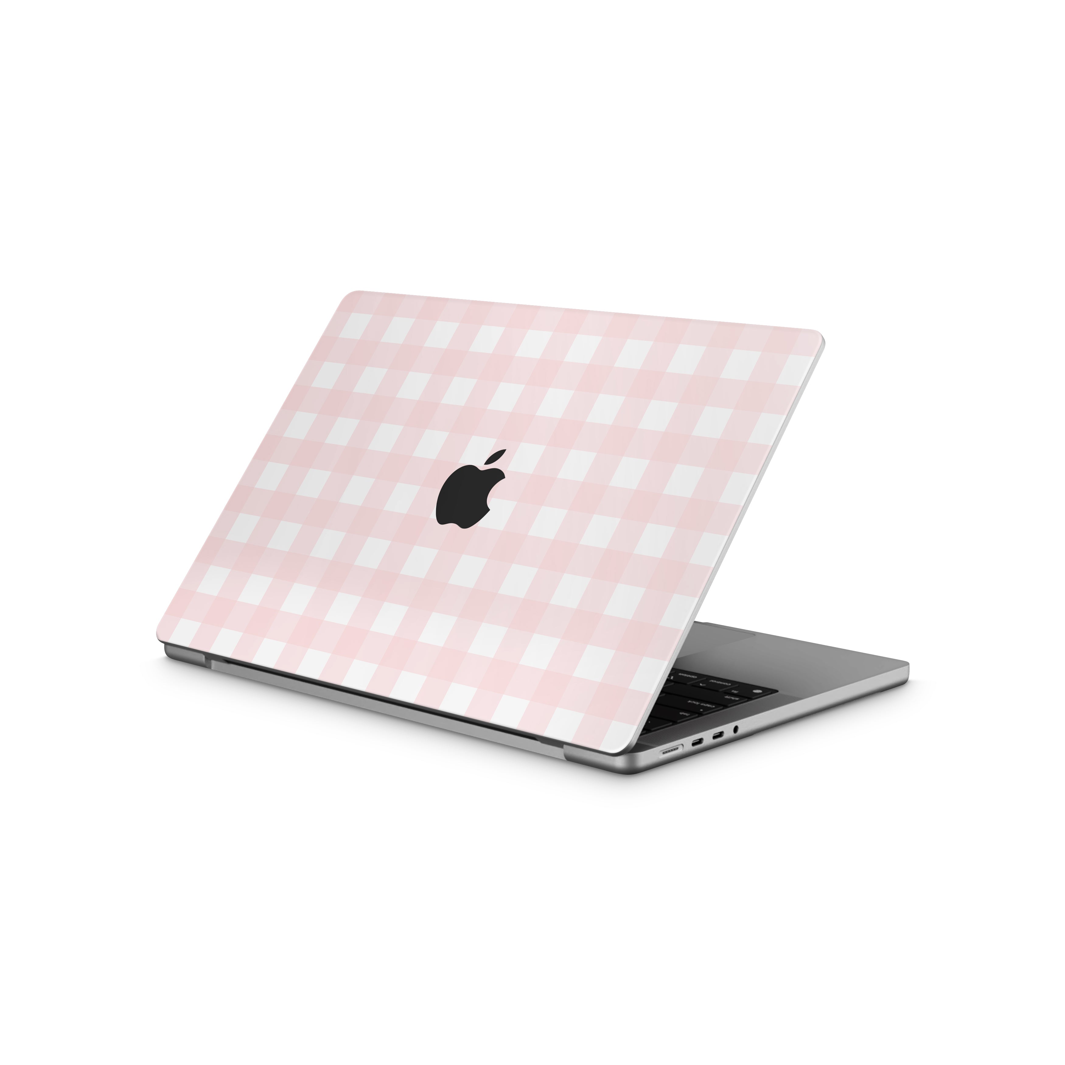 Pink Gingham MacBook Skin + Case