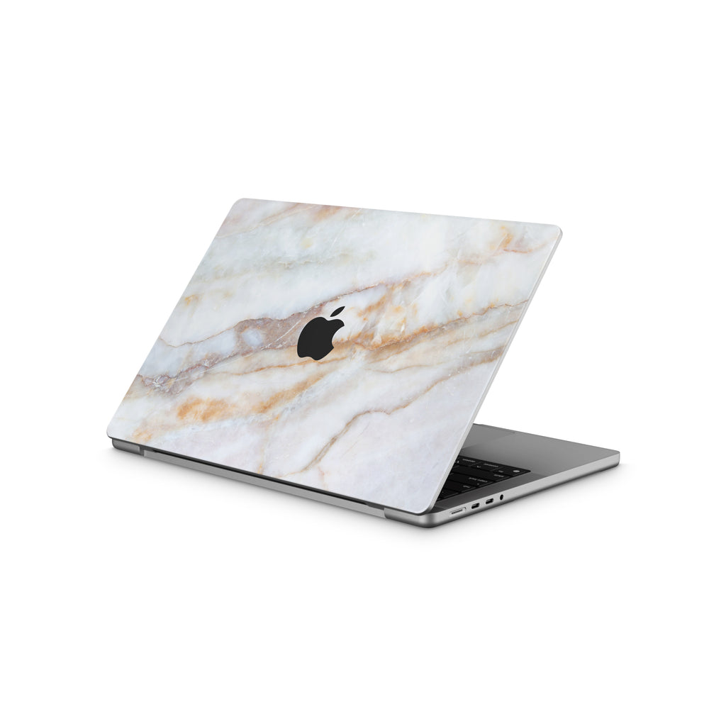 Vanilla Marble MacBook Skin + Case