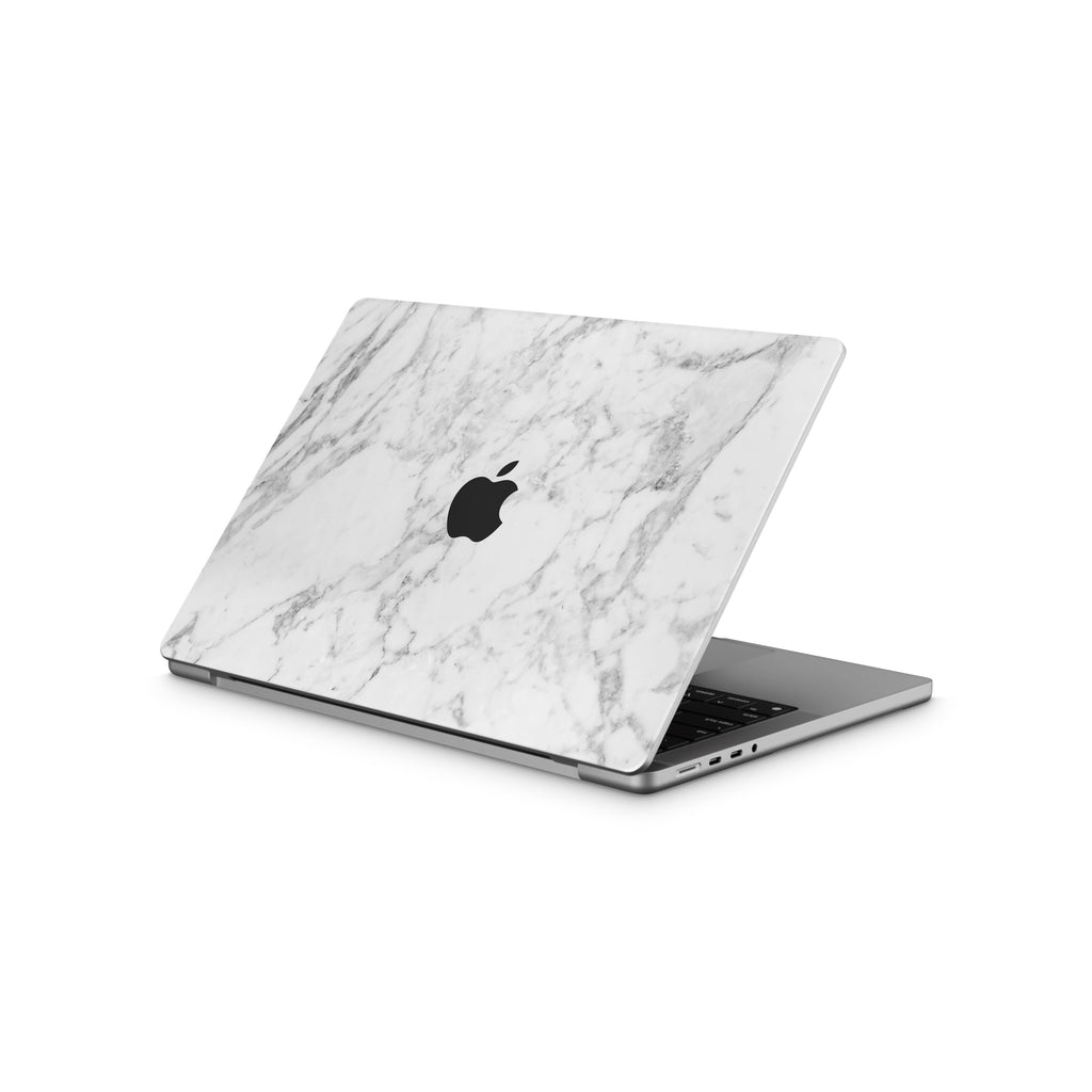 White Marble MacBook Skin + Case