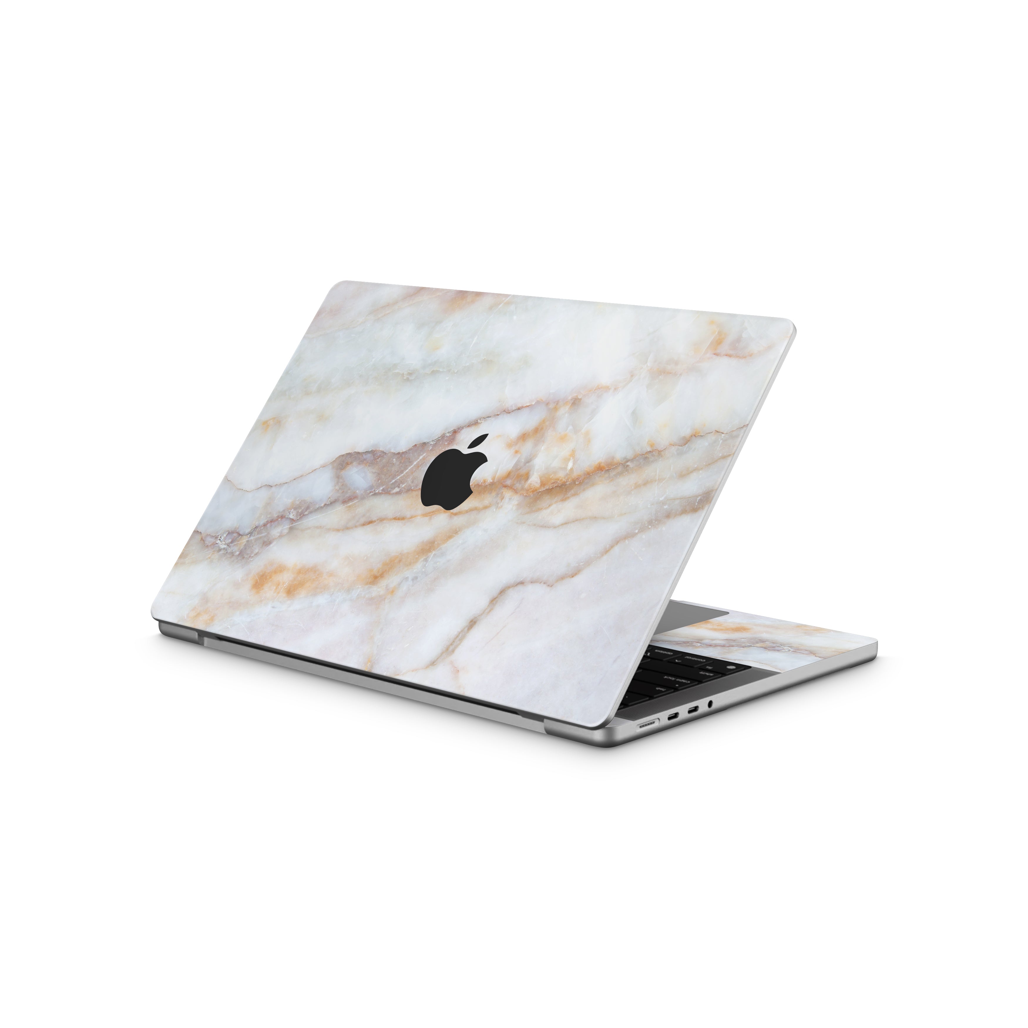 Vanilla Marble MacBook Skin + Case