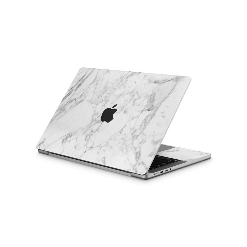 White Marble MacBook Skin + Case