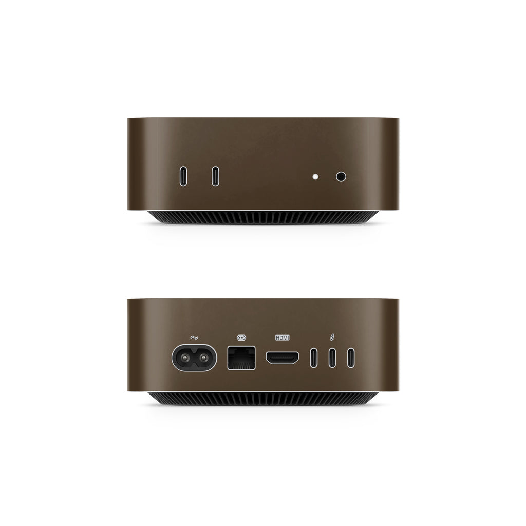 Chocolate Brown Mac Mini Skin Side View (M4-M6)