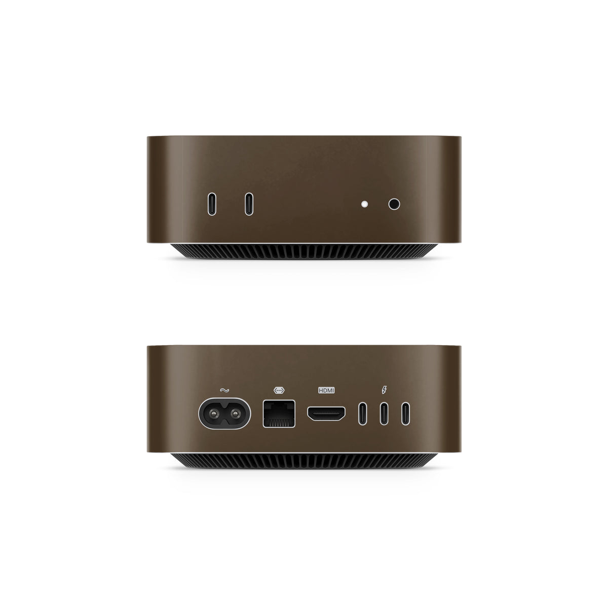 Chocolate Brown Mac Mini Skin Side View (M4-M6)