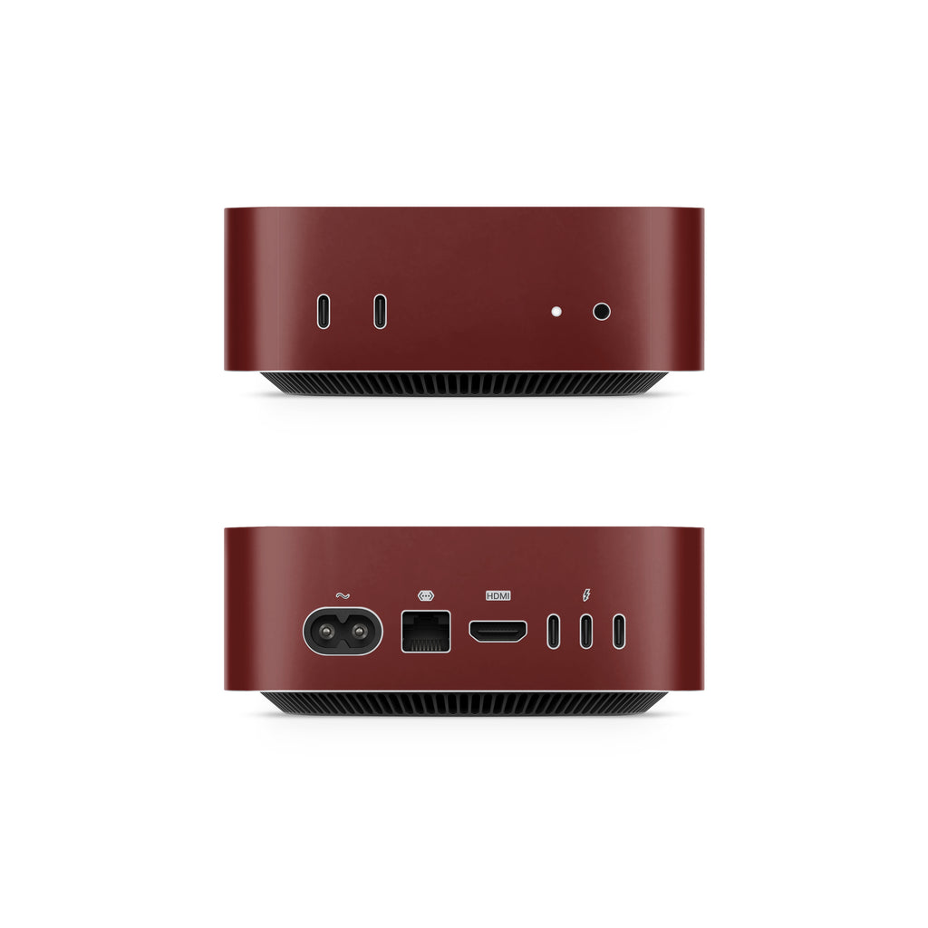 Deep Red Mac Mini Skin Side View (M4-M6)