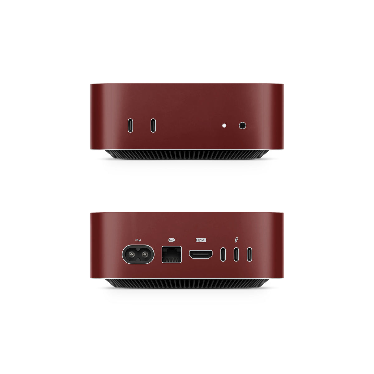 Deep Red Mac Mini Skin Side View (M4-M6)