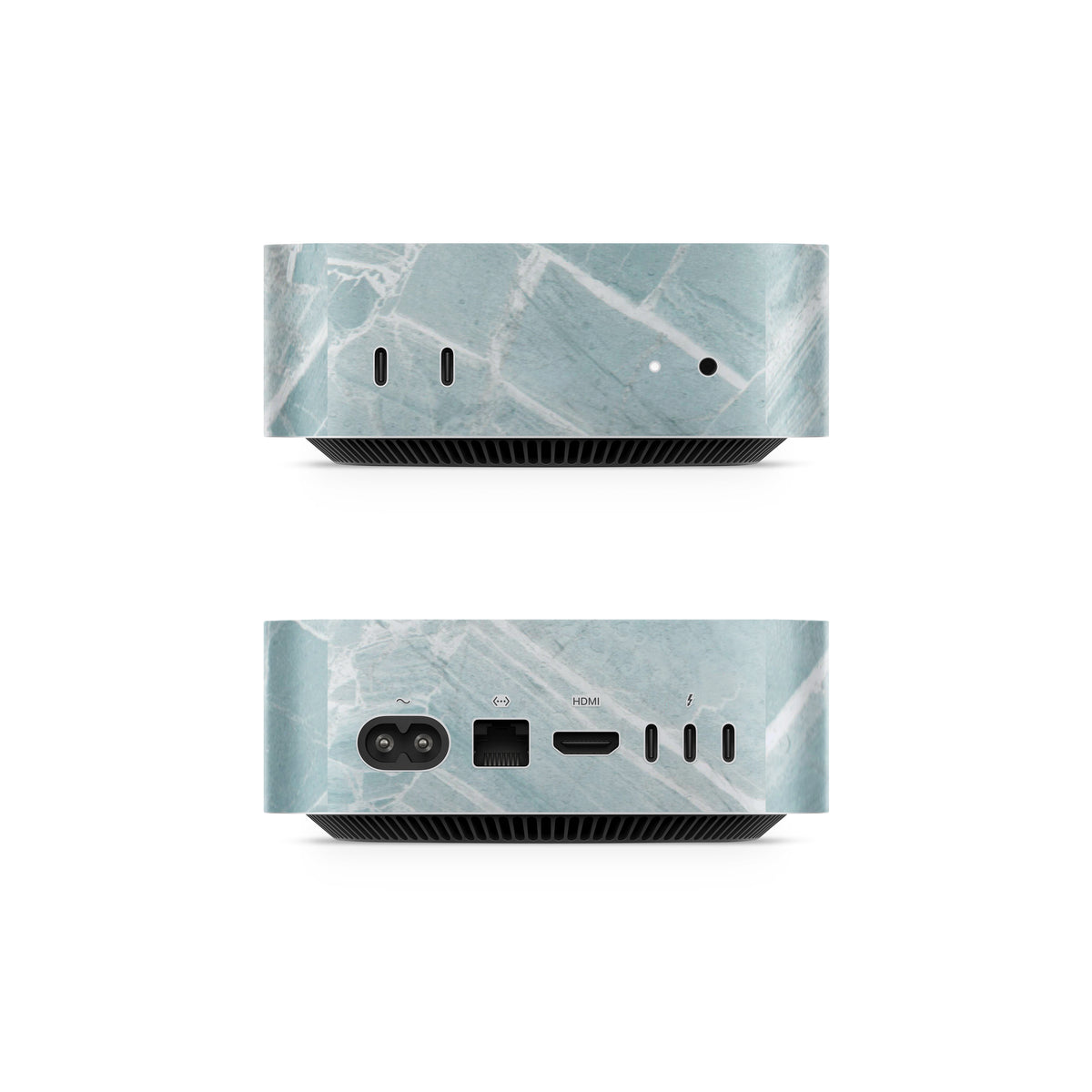Mint Marble Mac Mini Skin Side View (M4-M6)