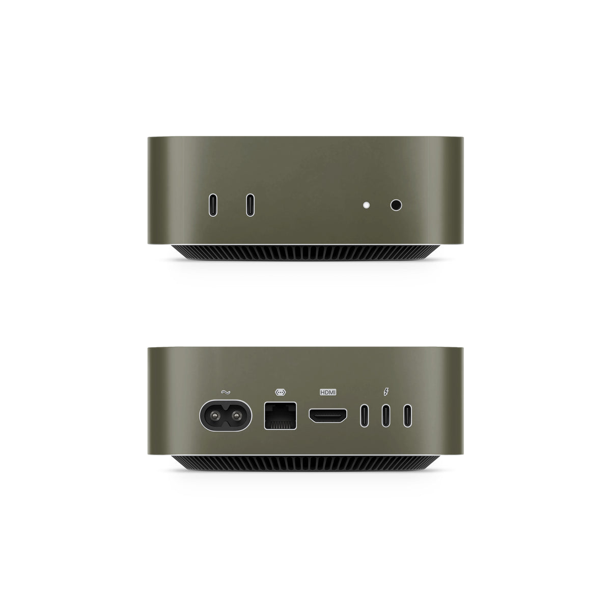 Olive Green Mac Mini Skin Side View (M4-M6)