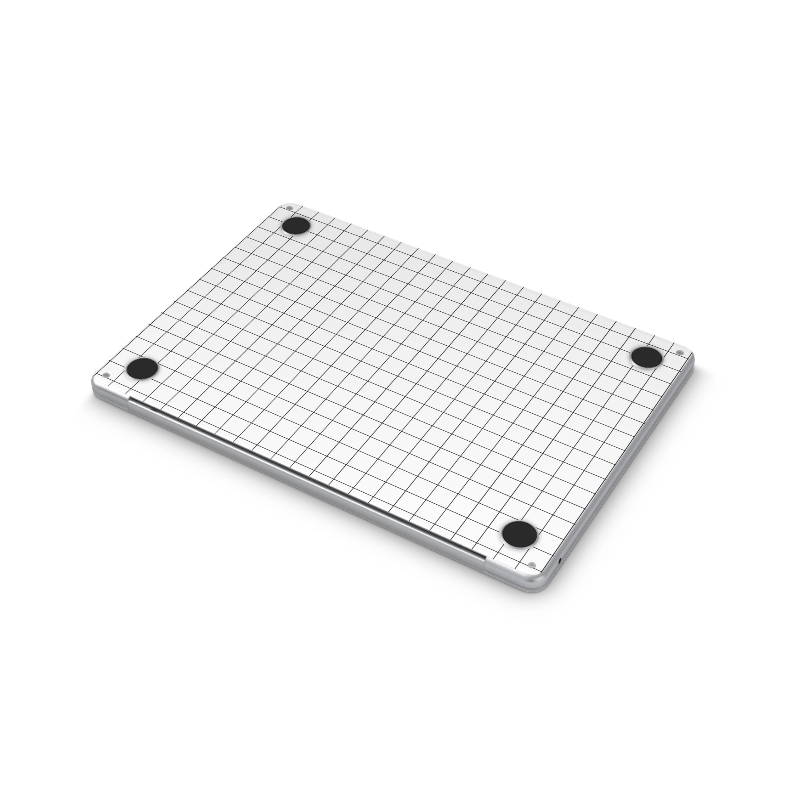 White Grid MacBook Skin + Case