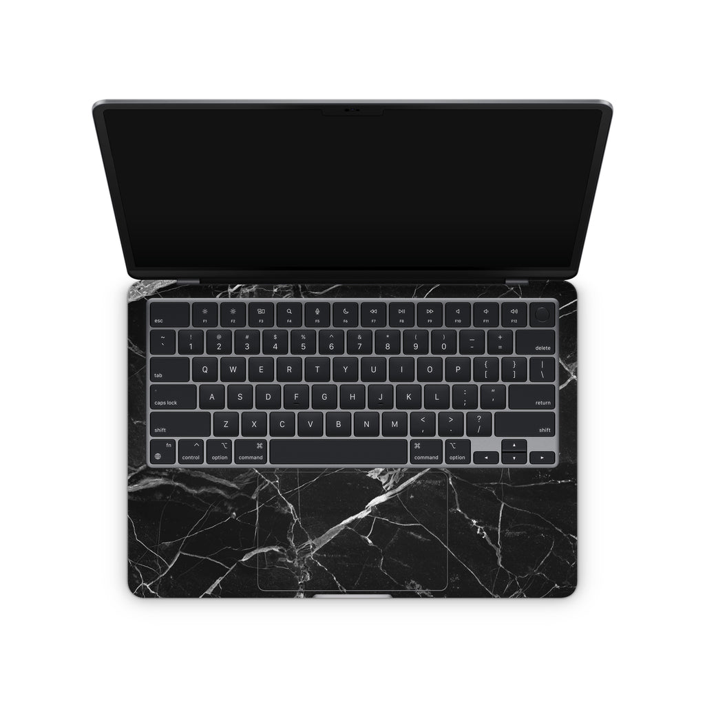 Black Hyper Marble MacBook Skin + Case