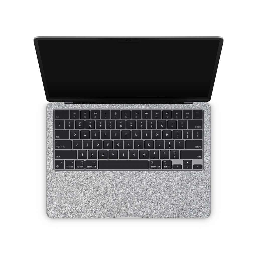 Blanc Glitter MacBook Skin + Case