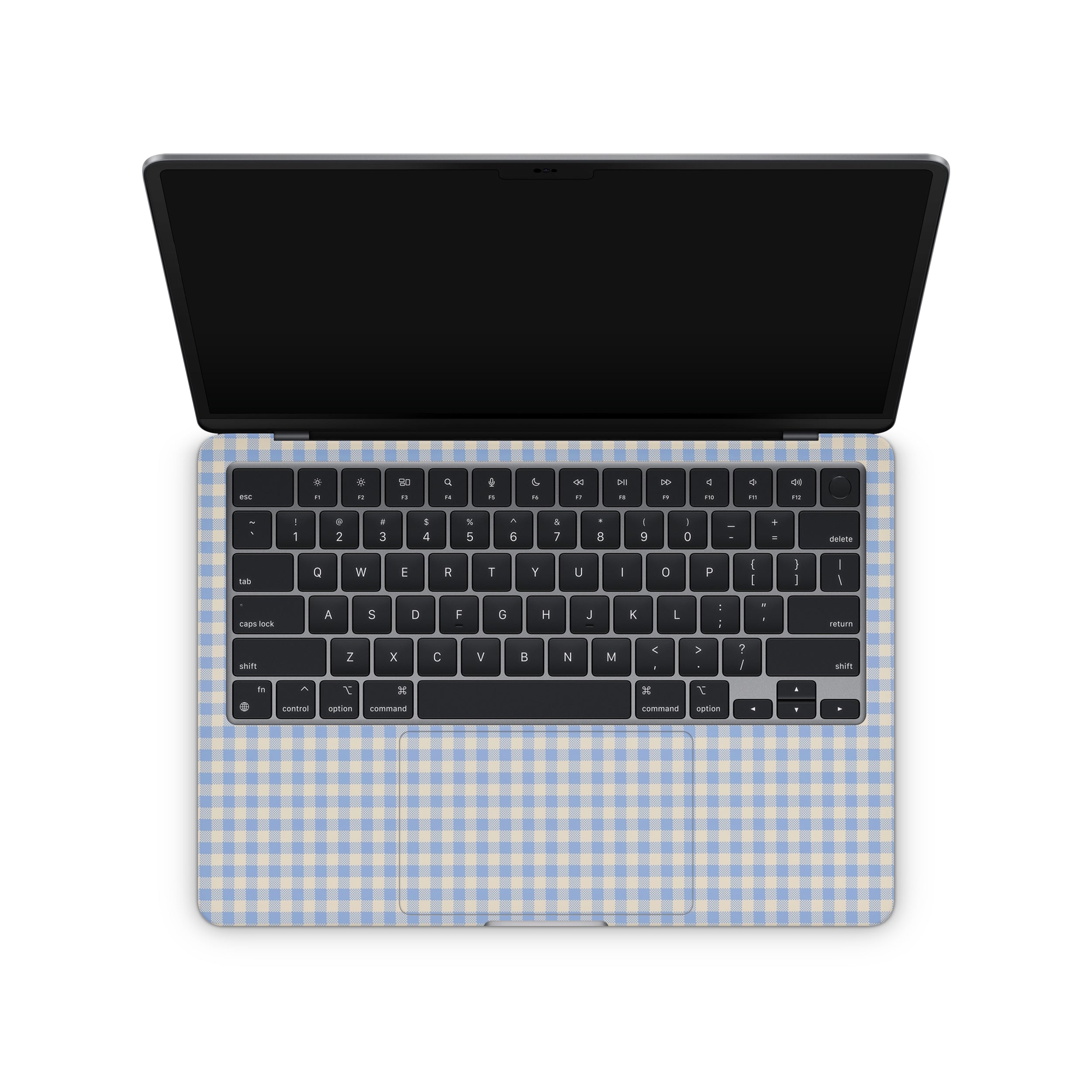 Blue Gingham MacBook Skin + Case