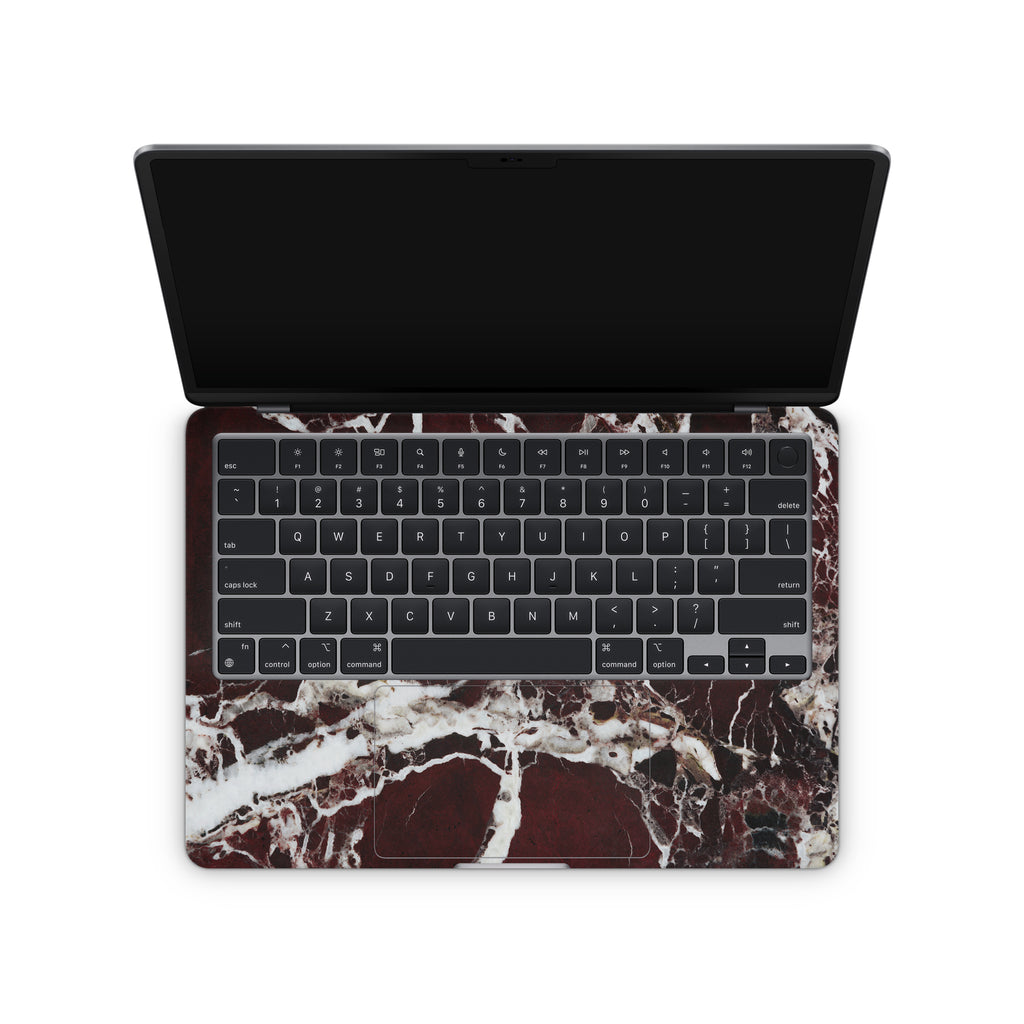 Burgundy Marble MacBook Skin + Case