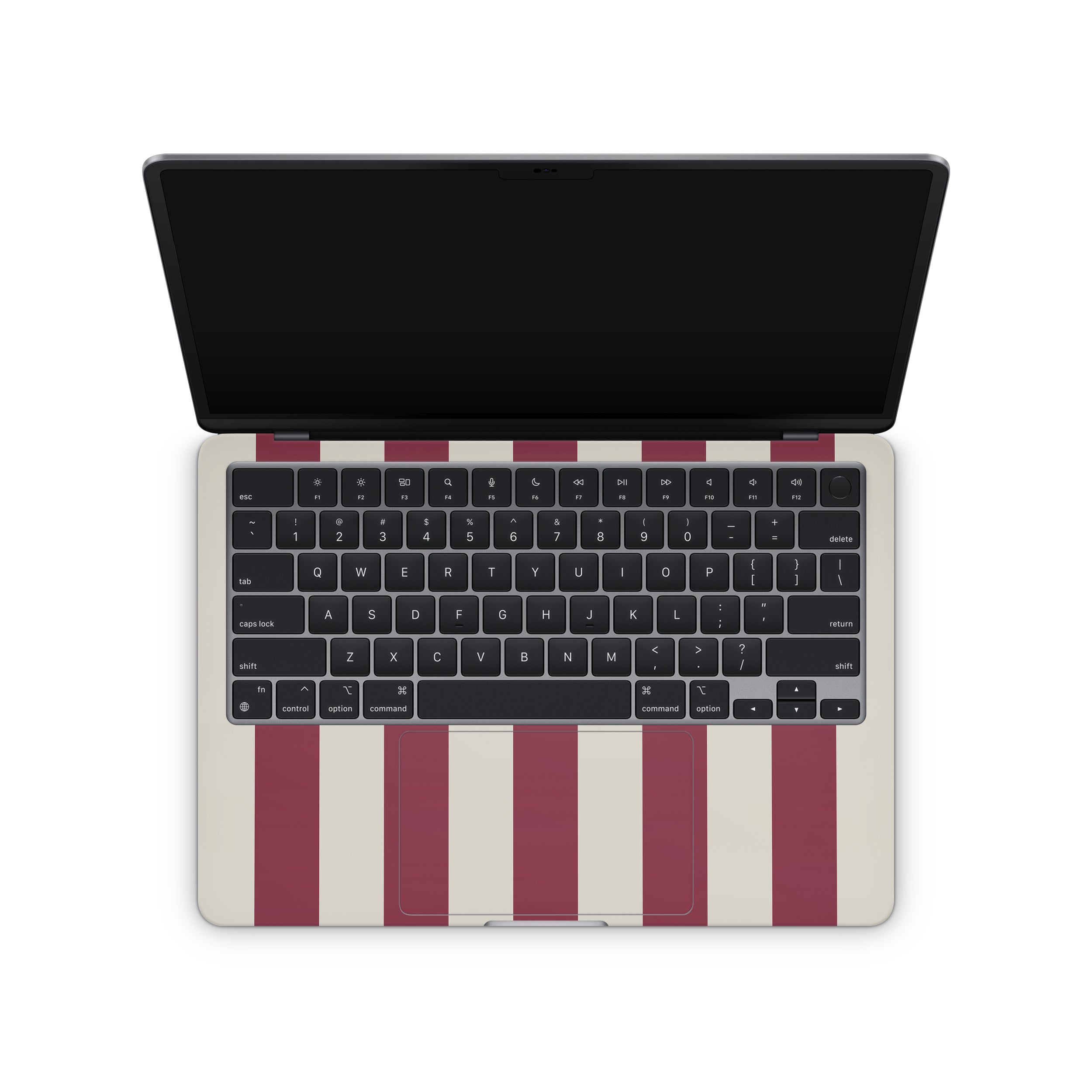 Cranberry Stripe MacBook Skin + Case