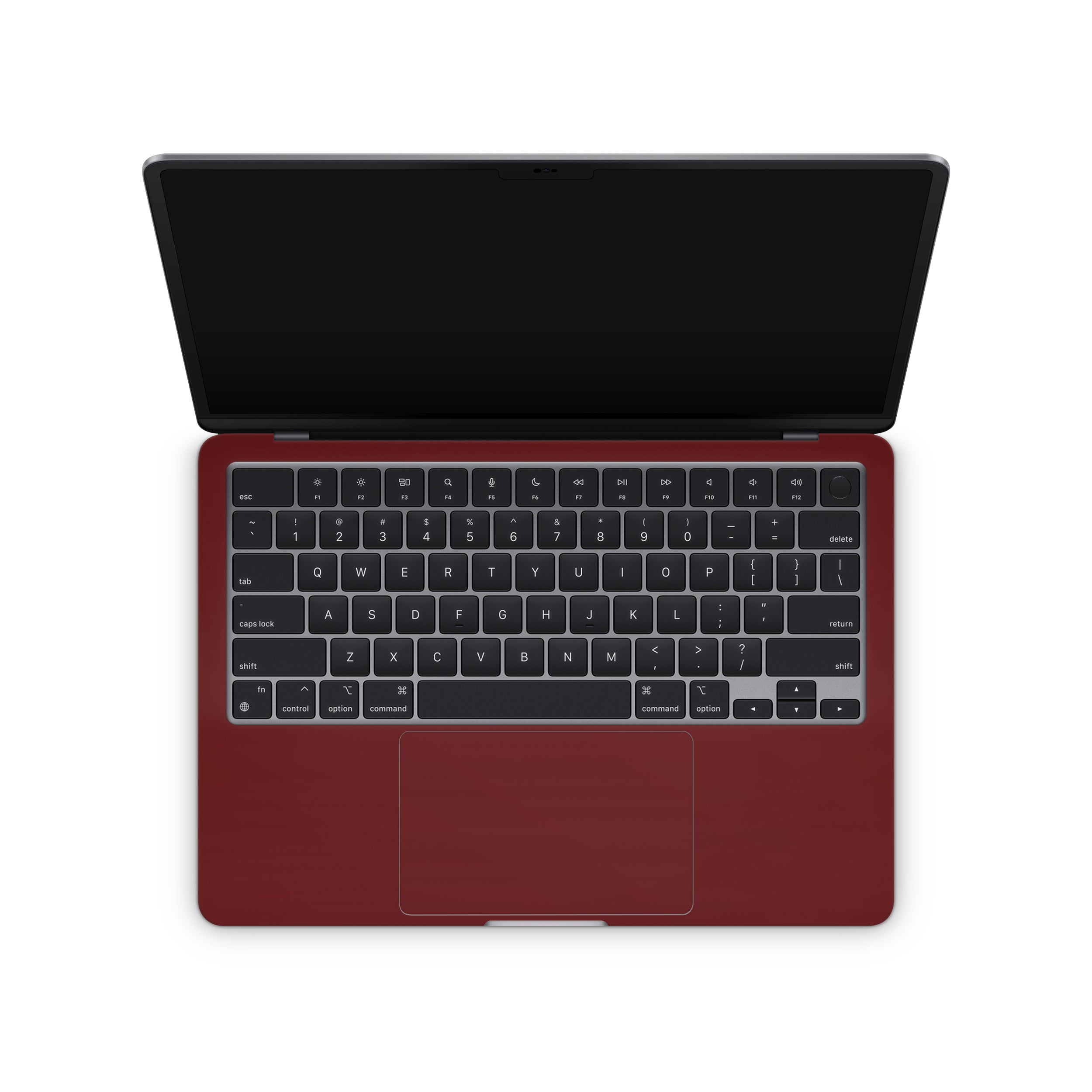 Deep Red MacBook Skin + Case