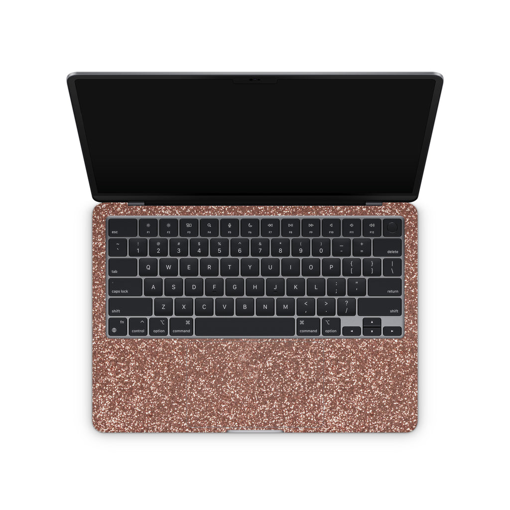 Rosé Glitter MacBook Skin + Case