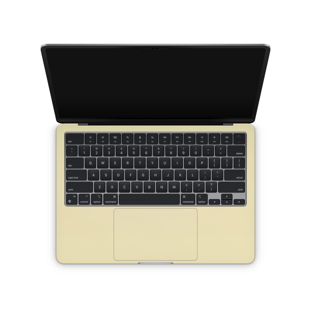 Soft Yellow MacBook Skin + Case