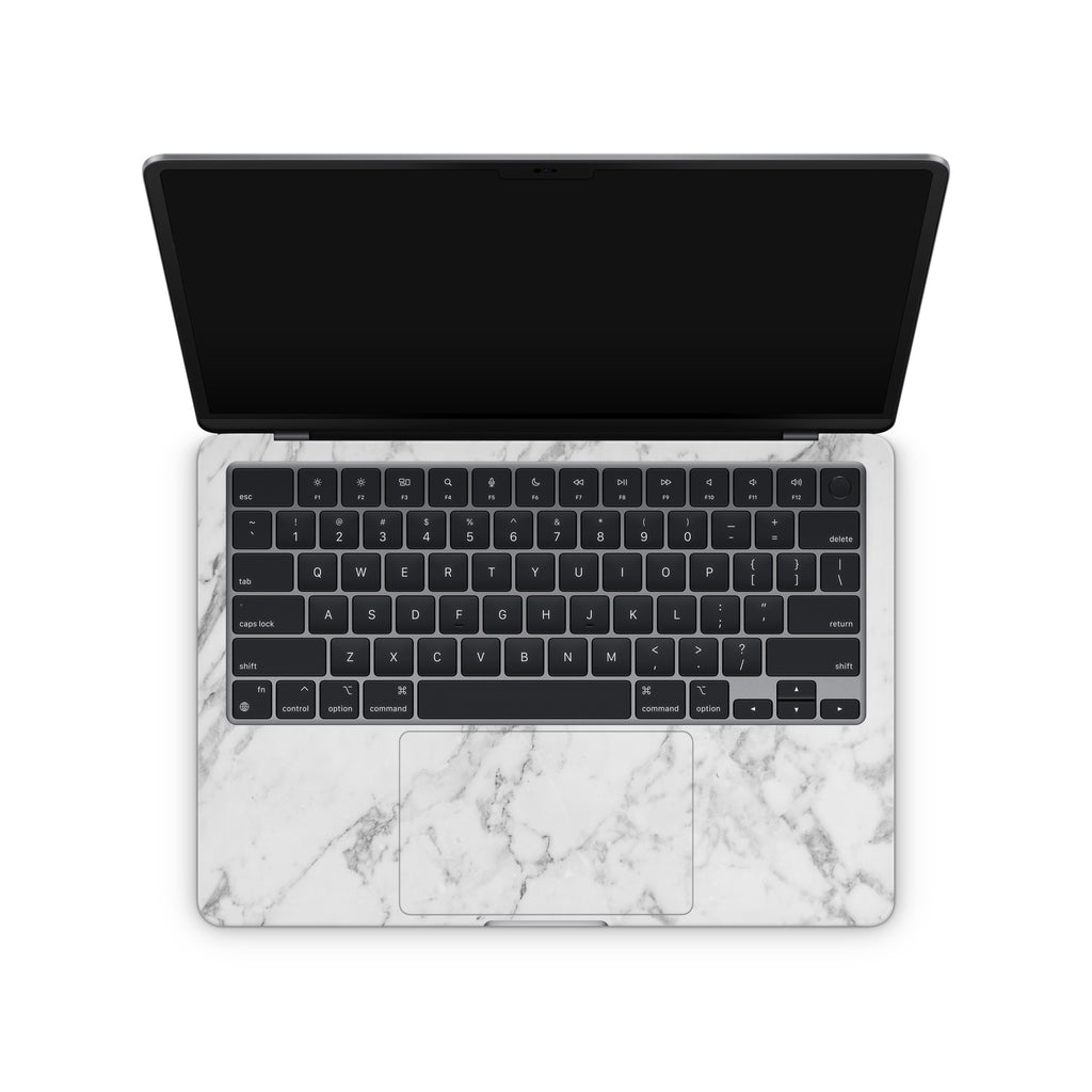 White Marble MacBook Skin + Case