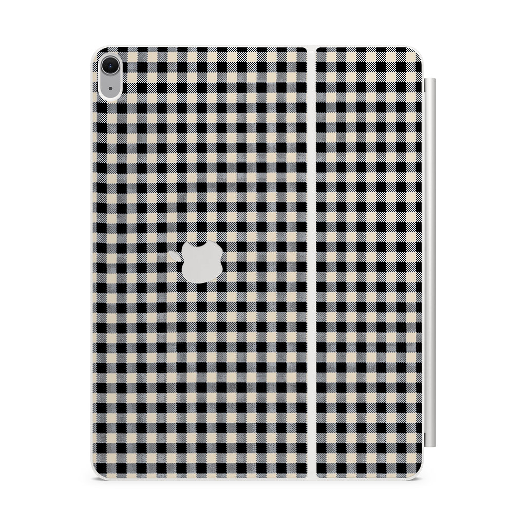 Black Gingham Magic Keyboard Skin for iPad