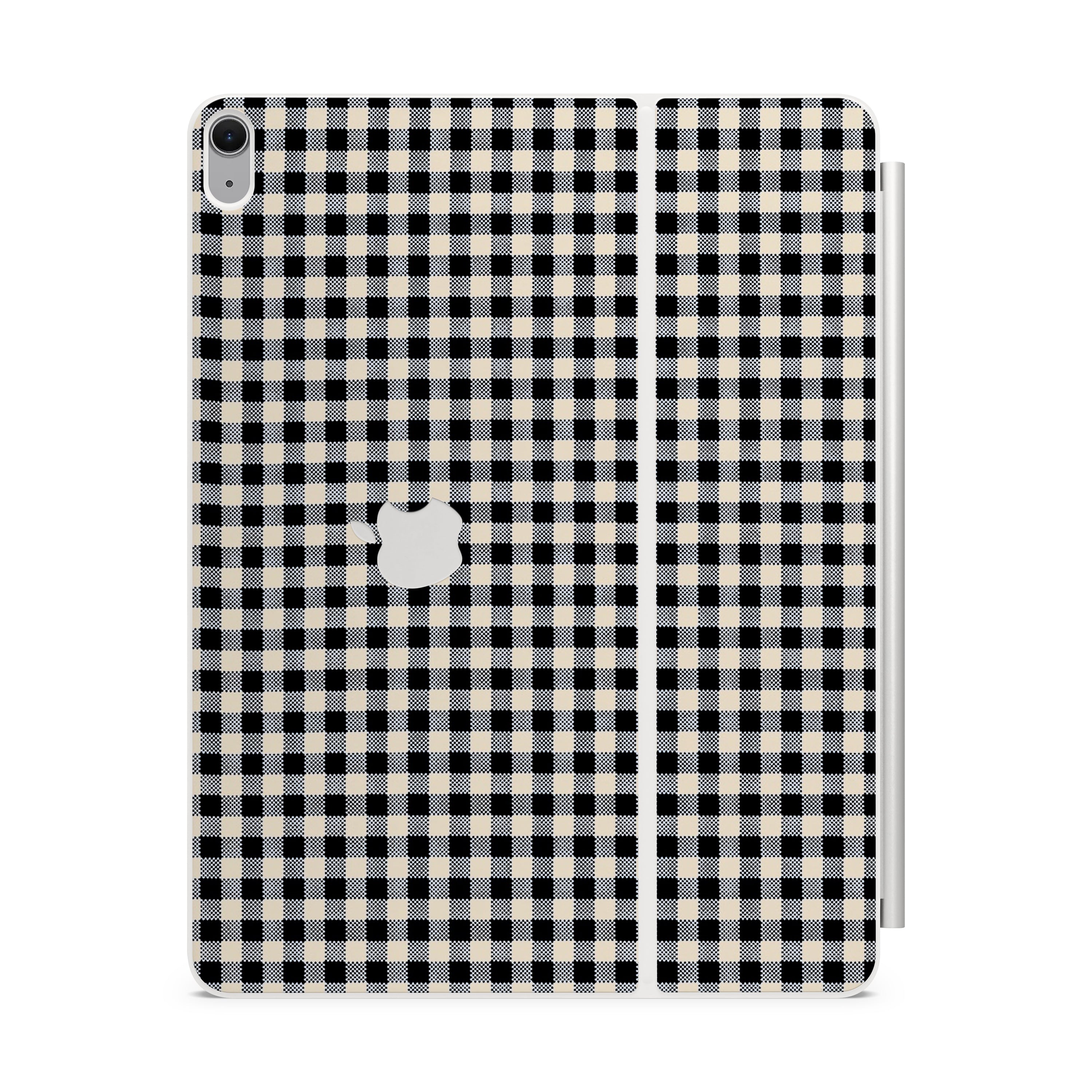Black Gingham Magic Keyboard Skin for iPad