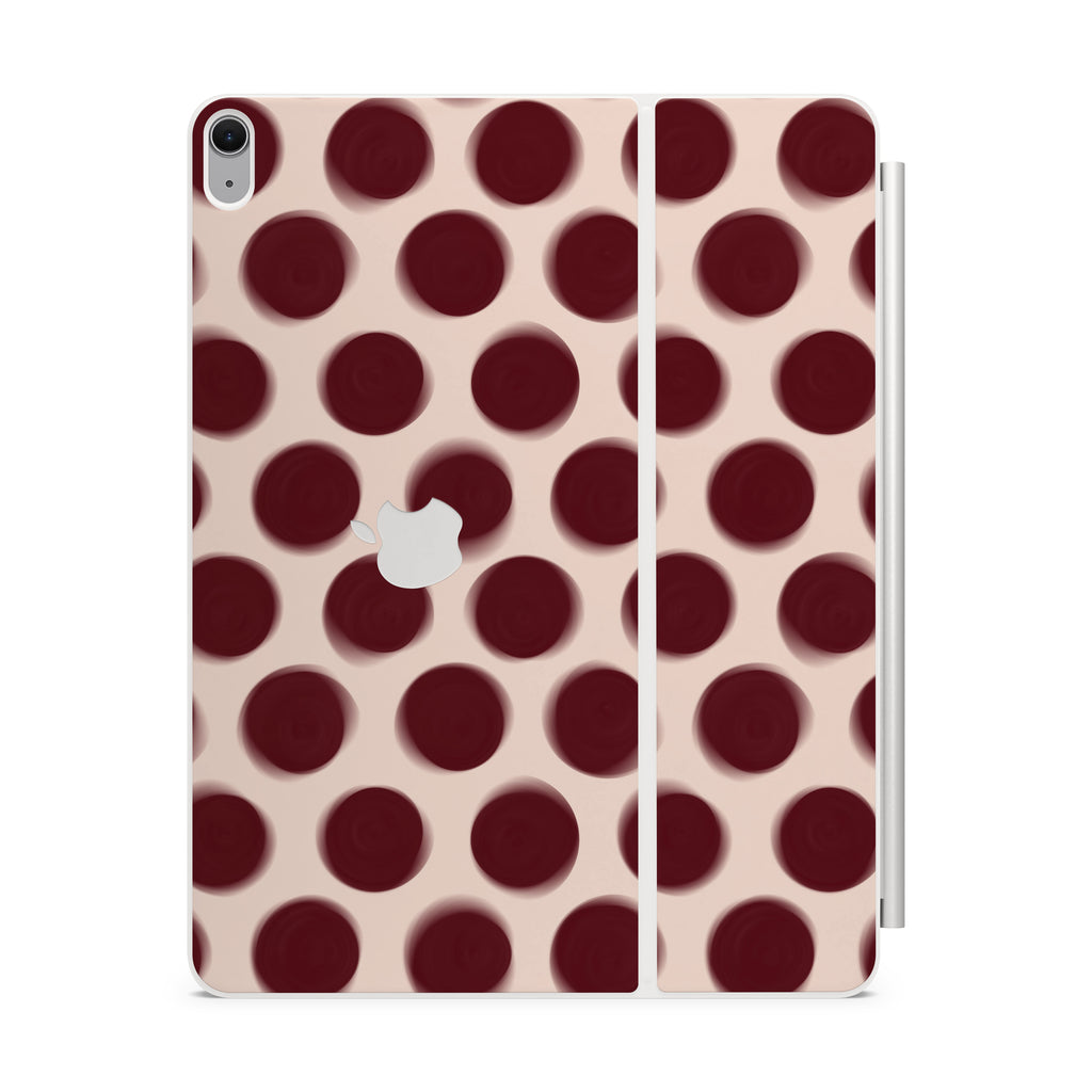 Burgundy Dot Magic Keyboard Skin for iPad