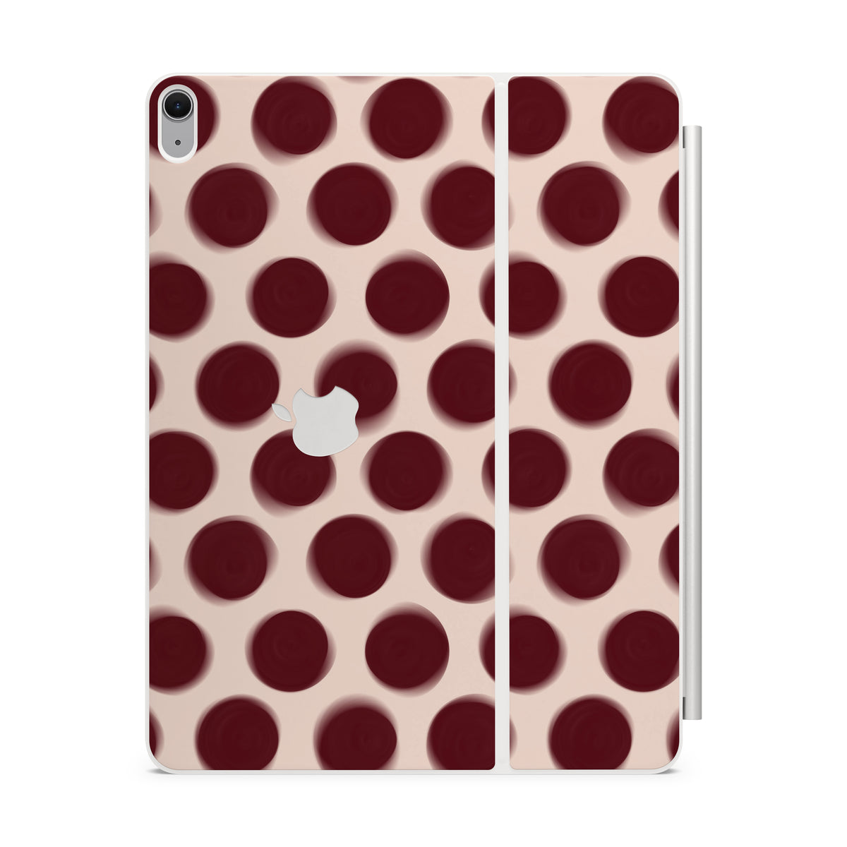 Burgundy Dot Magic Keyboard Skin for iPad