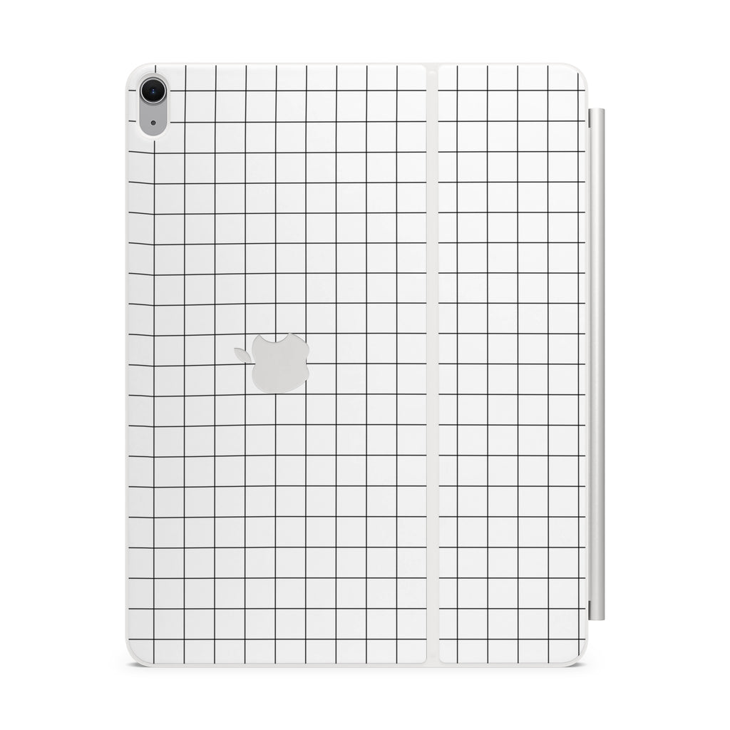 White Grid Line Magic Keyboard Skin for iPad