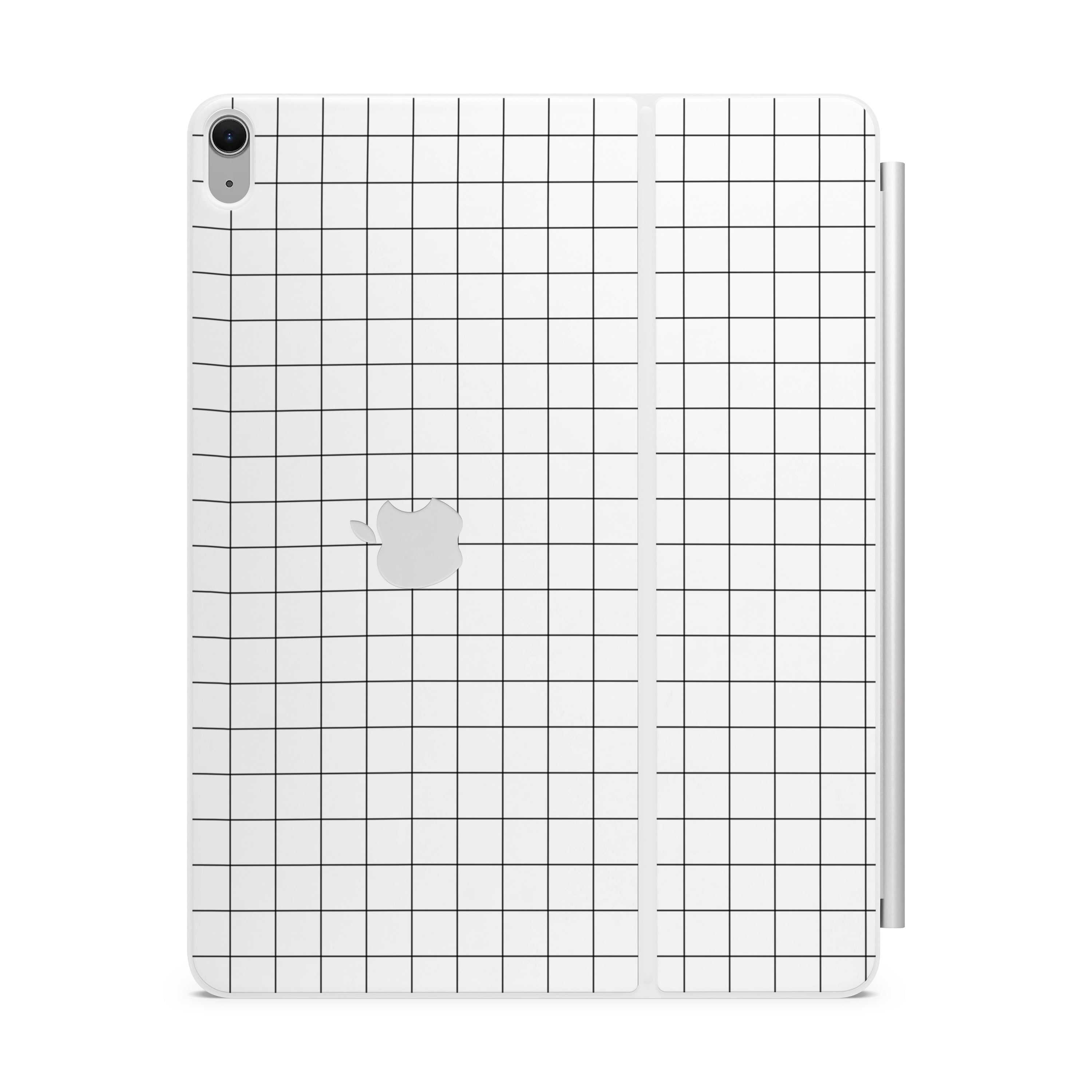 White Grid Line Magic Keyboard Skin for iPad