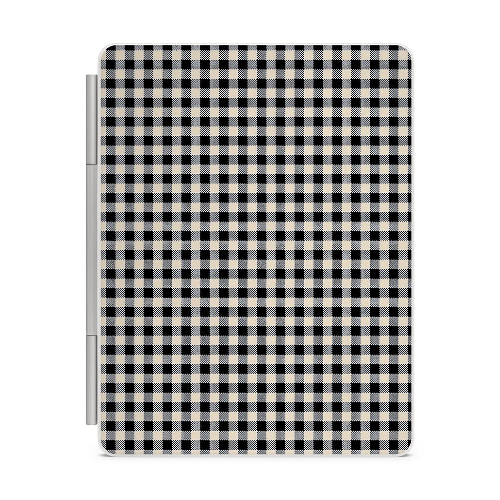 Black Gingham Magic Keyboard Skin for iPad