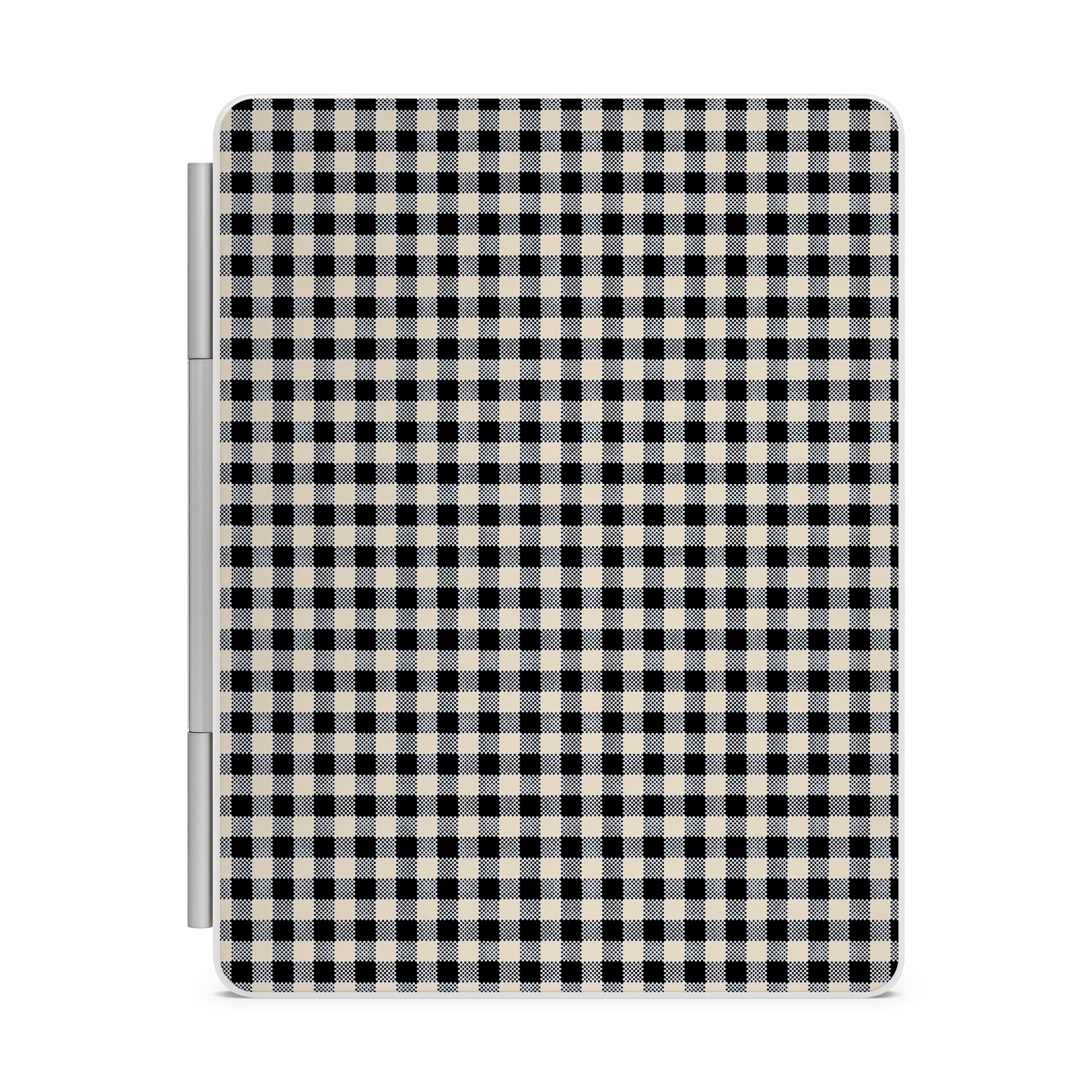 Black Gingham Magic Keyboard Skin for iPad