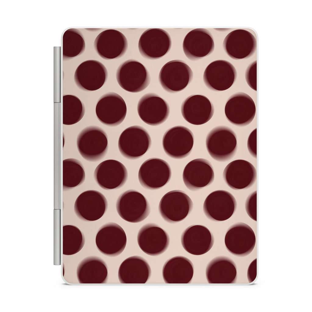 Burgundy Dot Magic Keyboard Skin for iPad