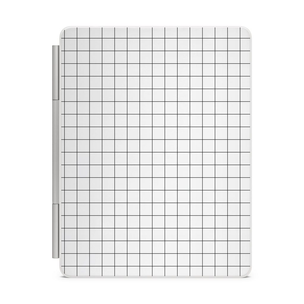 White Grid Line Magic Keyboard Skin for iPad