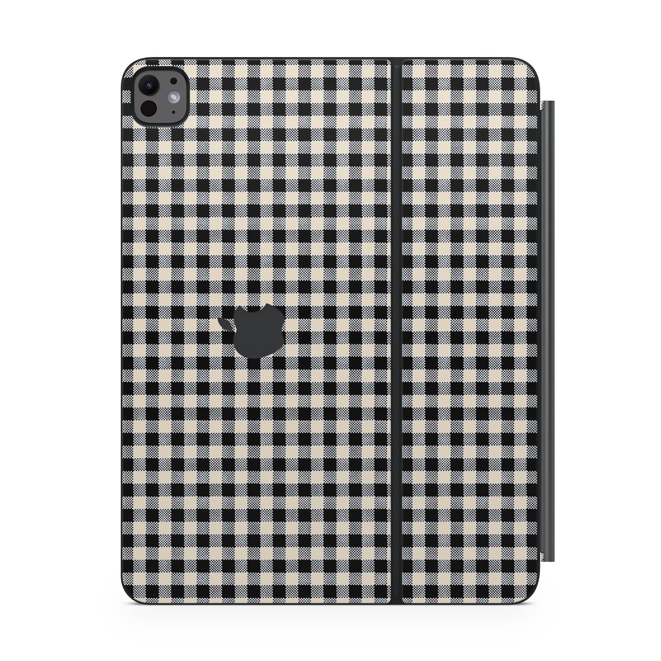 Black Gingham Magic Keyboard Skin for iPad