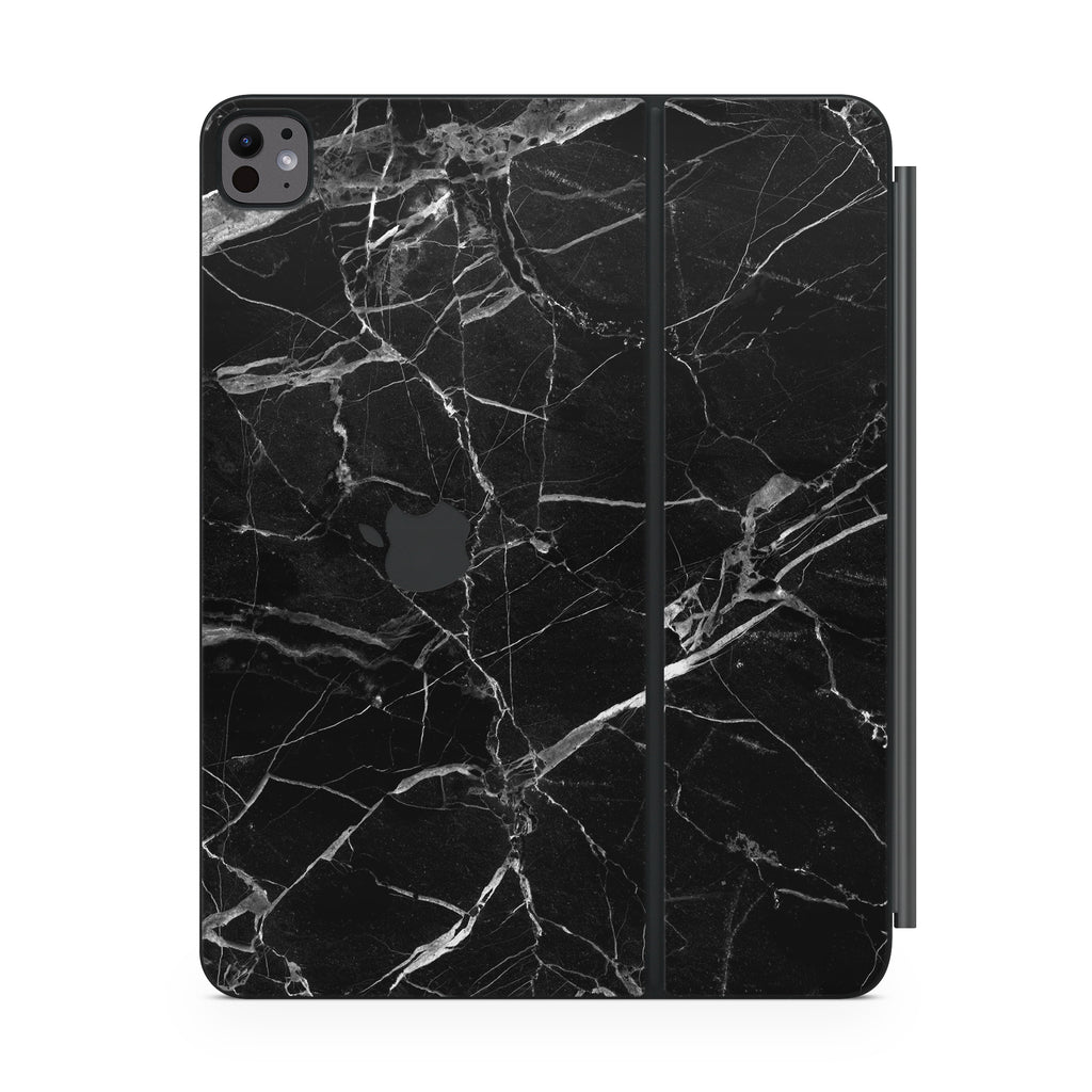 Black Hyper Marble Magic Keyboard Skin for iPad