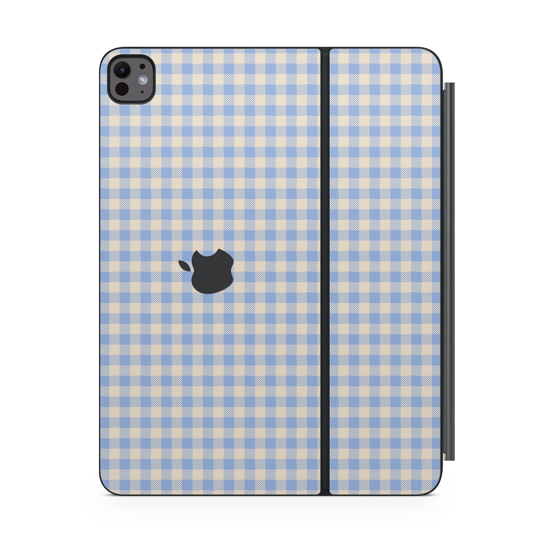 Blue Gingham Magic Keyboard Skin for iPad