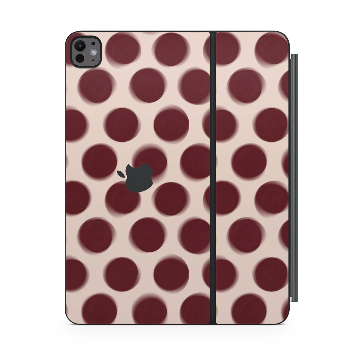 Burgundy Dot Magic Keyboard Skin for iPad