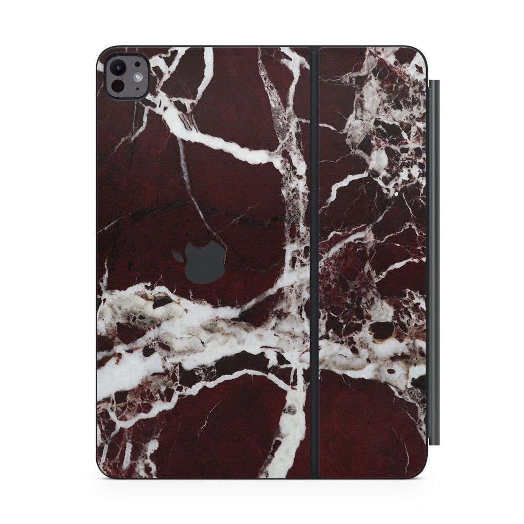 Burgundy Marble Magic Keyboard Skin for iPad