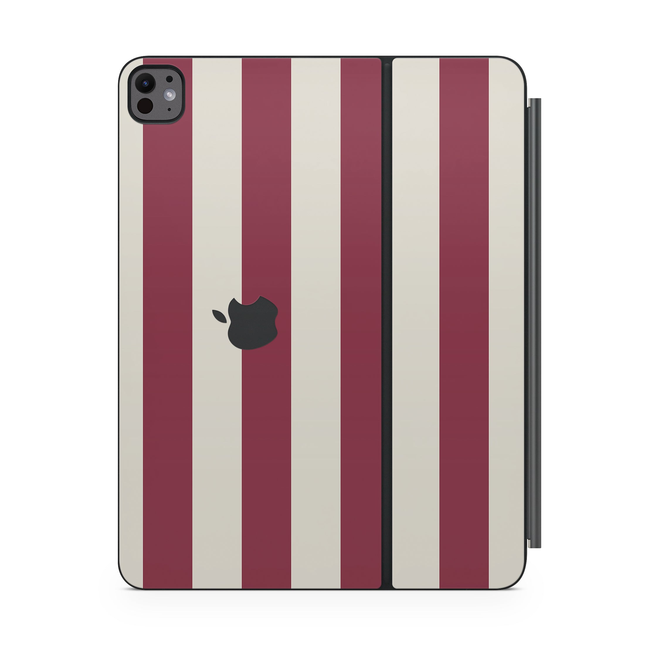 Cranberry Stripe Magic Keyboard Skin for iPad