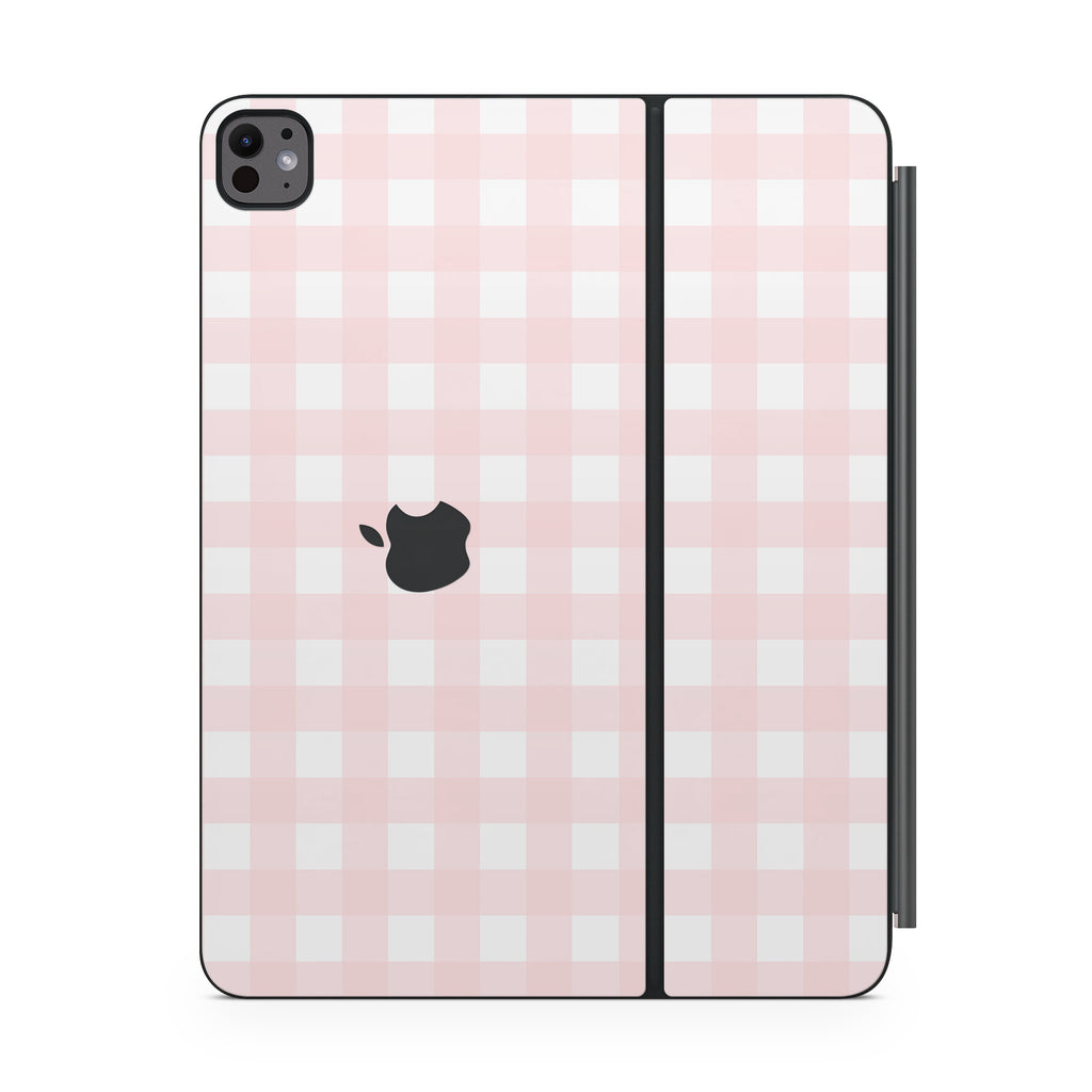 Pink Gingham Magic Keyboard Skin for iPad