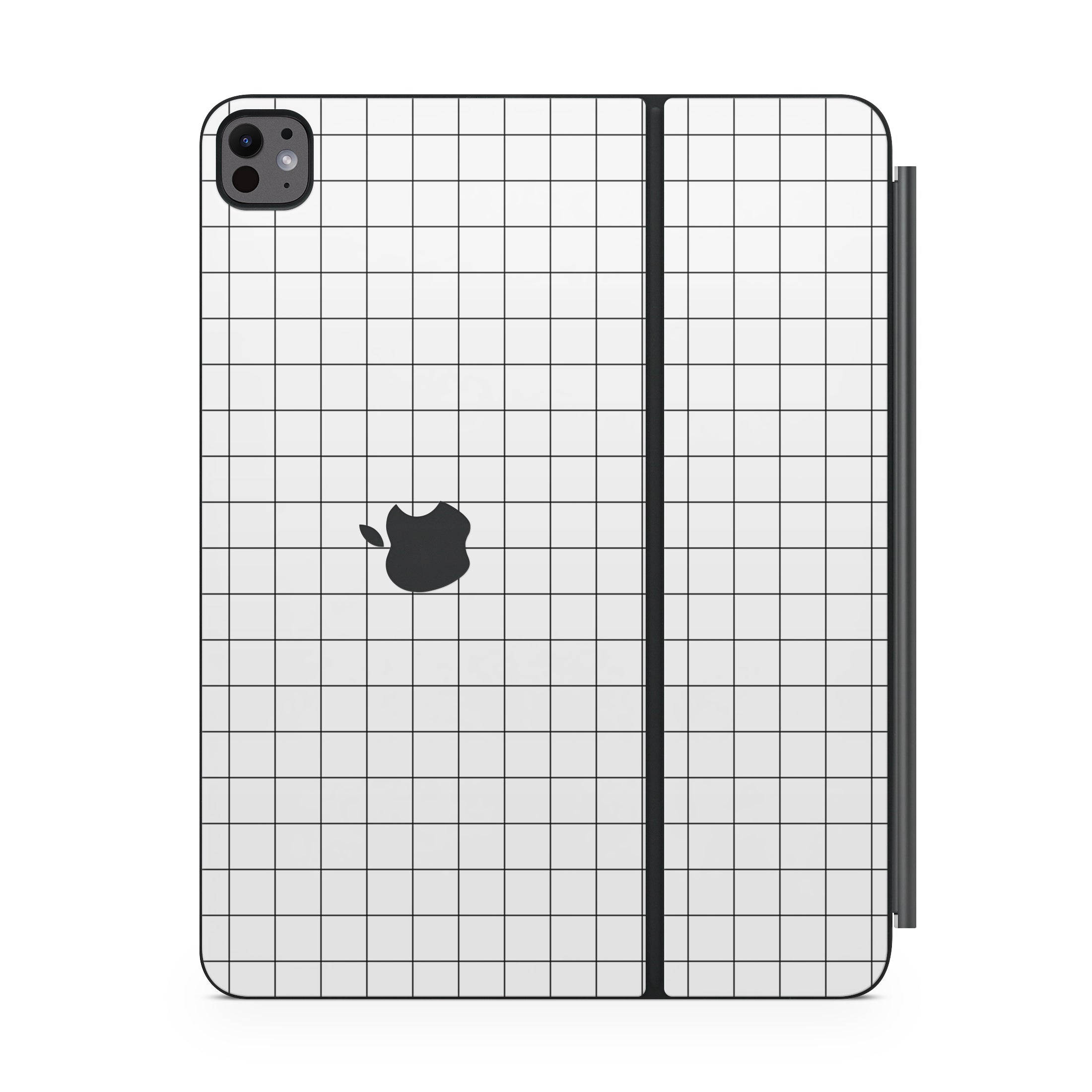 White Grid Line Magic Keyboard Skin for iPad