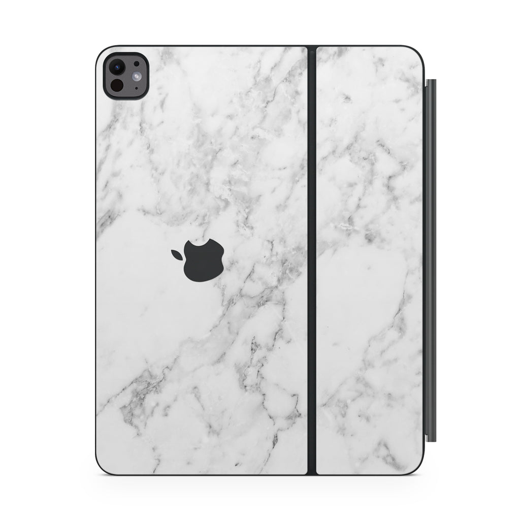 White Marble Magic Keyboard Skin for iPad