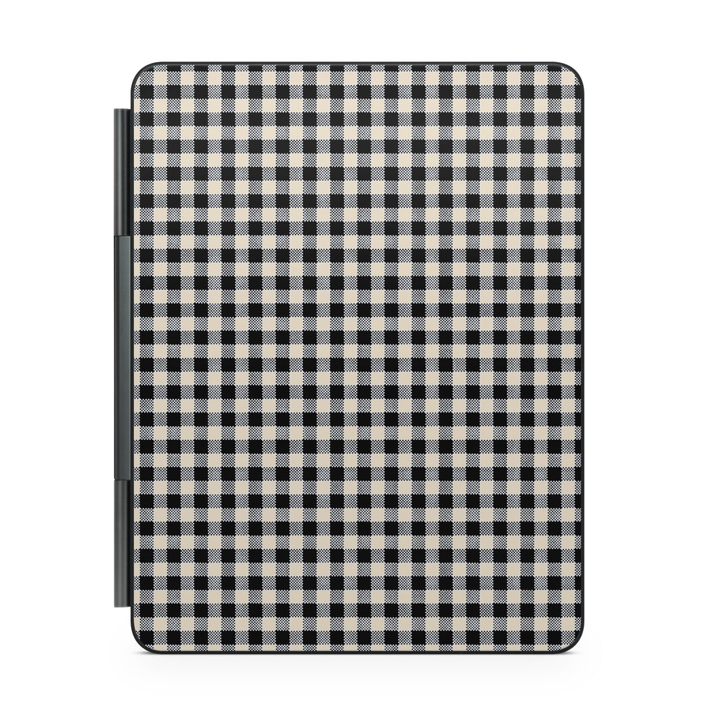 Black Gingham Magic Keyboard Skin for iPad