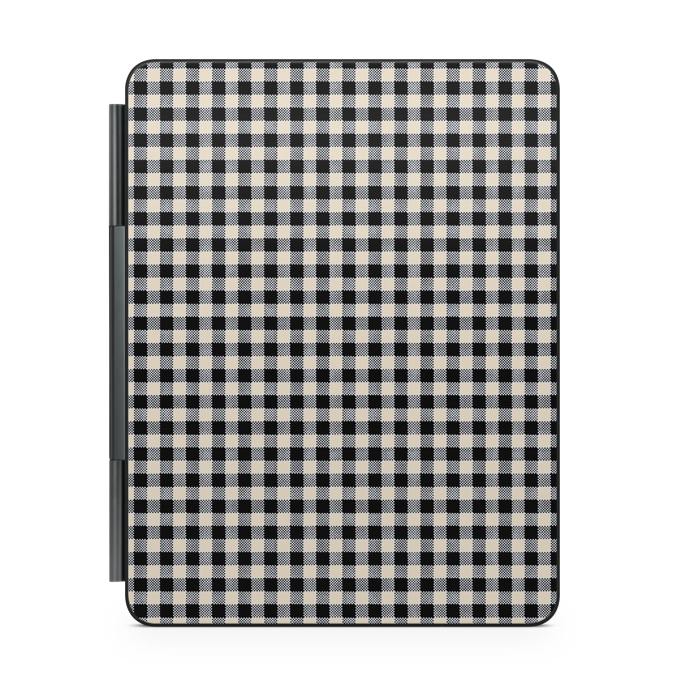 Black Gingham Magic Keyboard Skin for iPad