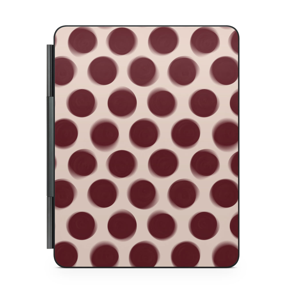 Burgundy Dot Magic Keyboard Skin for iPad