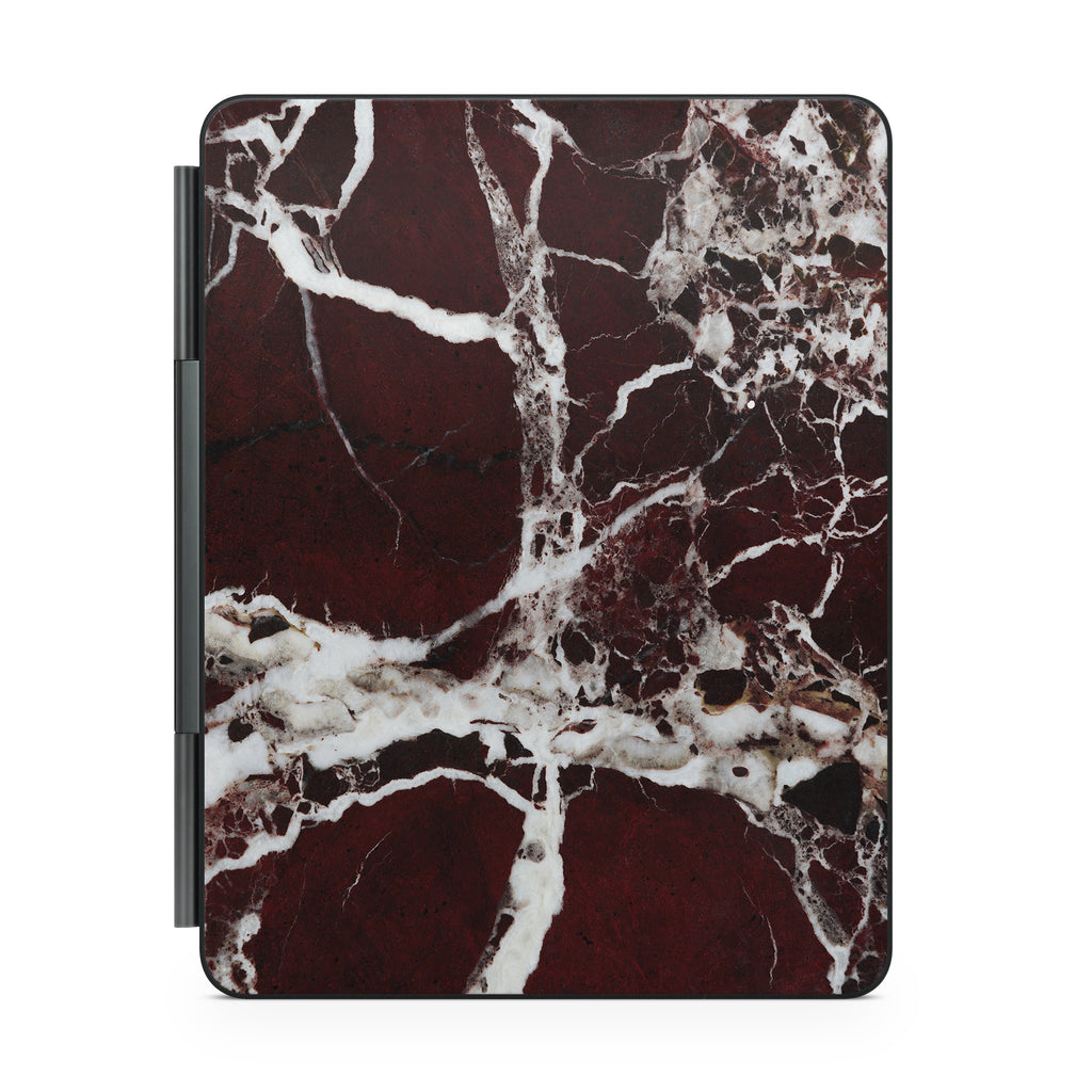 Burgundy Marble Magic Keyboard Skin for iPad