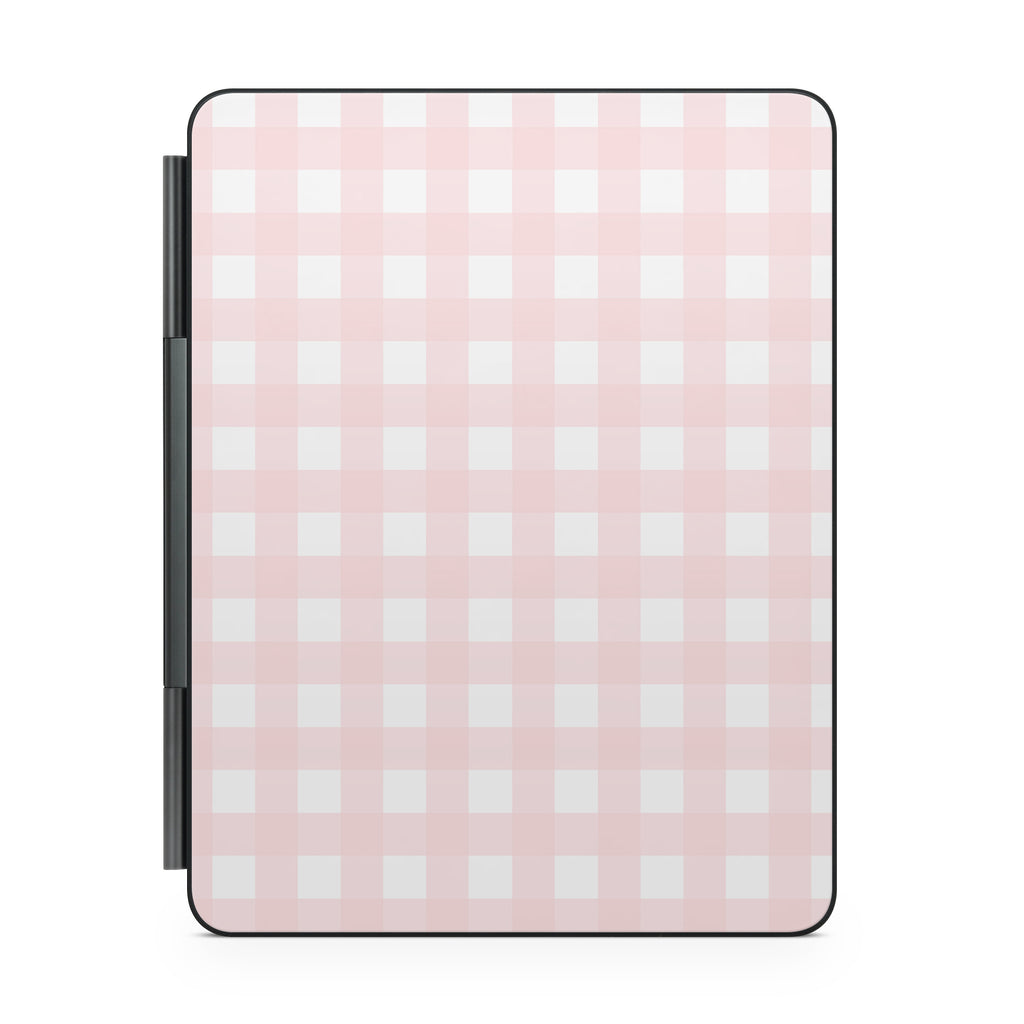 Pink Gingham Magic Keyboard Skin for iPad